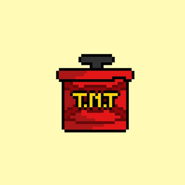 Bomba Tnt W Stylu Pixel Art