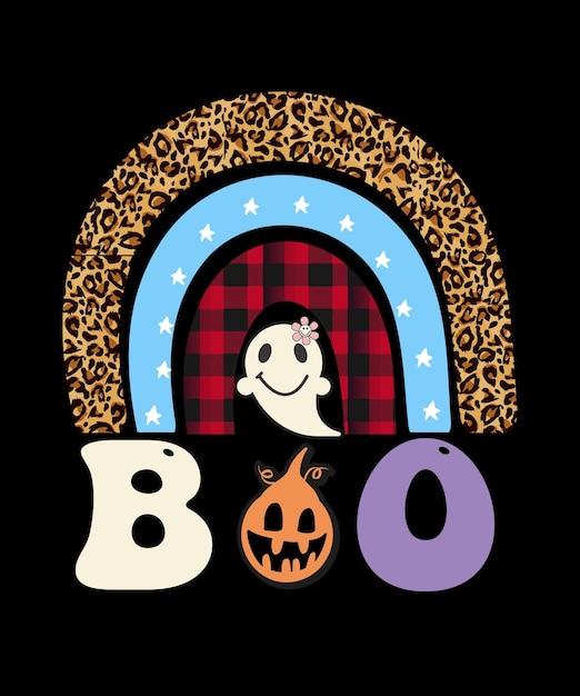 Plik wektorowy boo halloween t shirt projekt