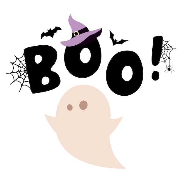 Boo Ilustracji Wektorowych Halloween