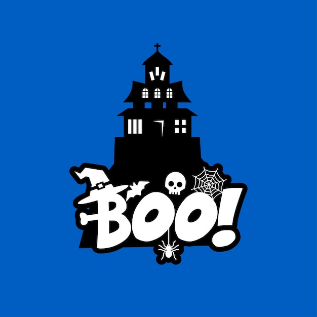 Boo Typografia Wektor