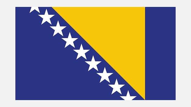 Plik wektorowy bosnia flaga z oryginalnym kolorem