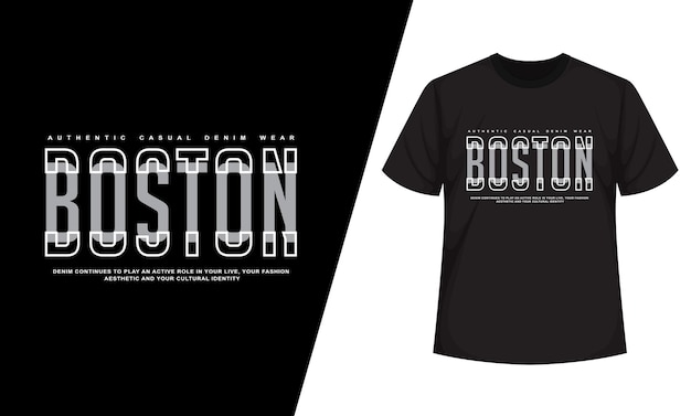 Boston Dżinsowa Koszulka I Odzież Streetwear