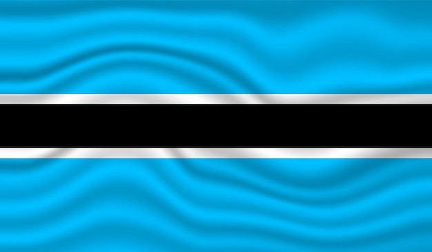 Botswany National Flag vector design lub flaga Botswany 3D macha tło wektor ilustracja