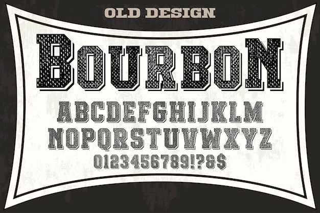 Bourbon W Stylu Vintage Czcionki Graficznej