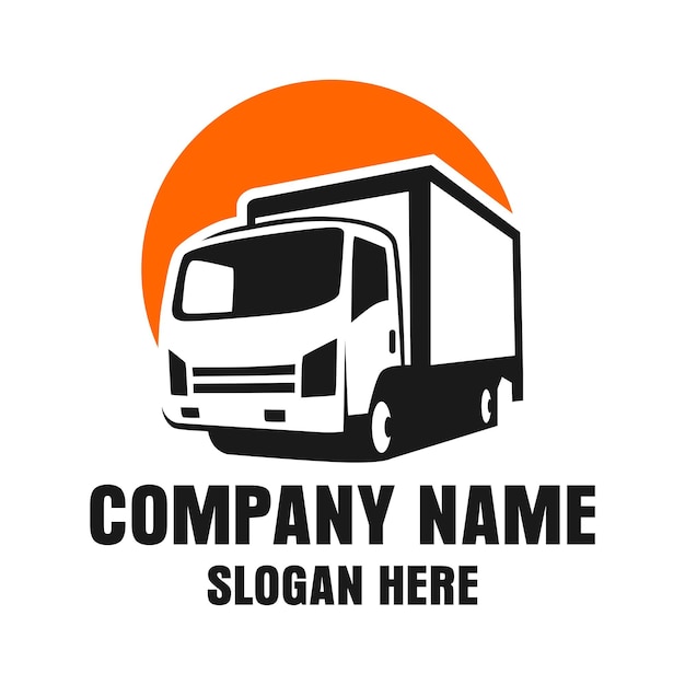 Box Truck Logo Szablon Projektu Inspiracja Ilustracja Wektorowa