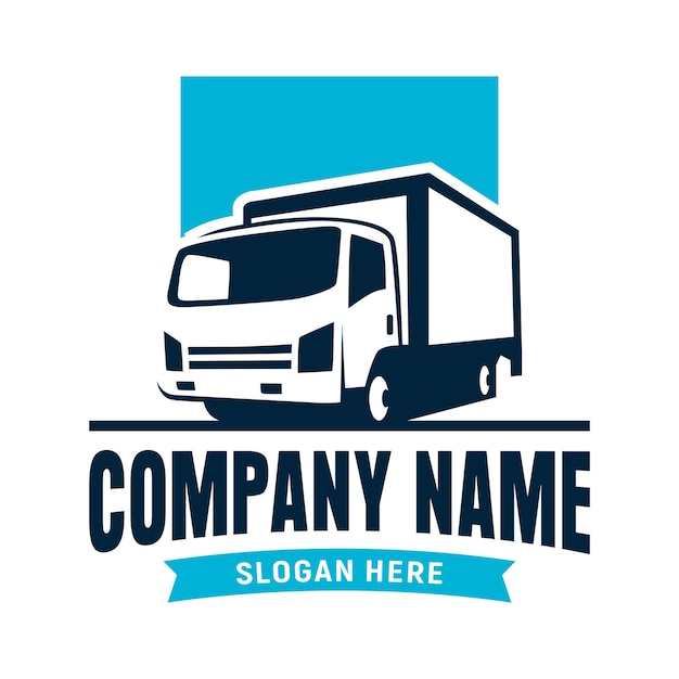 Box Truck Logo Szablon Projektu Inspiracja Ilustracja Wektorowa