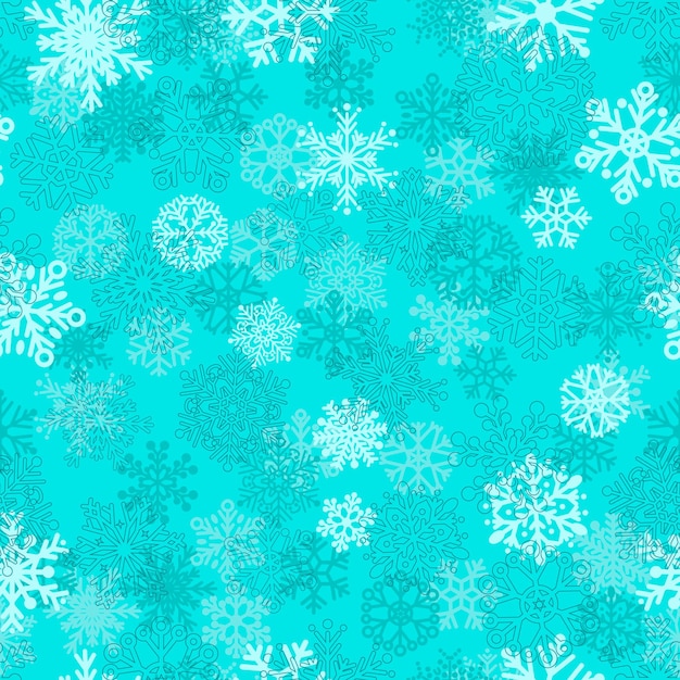 Boże Narodzenie Bezszwowe Wzór Płatki śniegu Białe Na Jasnoniebieskim
