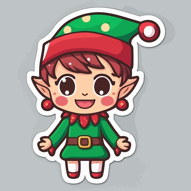 Boże Narodzenie elf kreskówka naklejki xmas santa elf naklejki dekoracje Nowy Rok wakacje