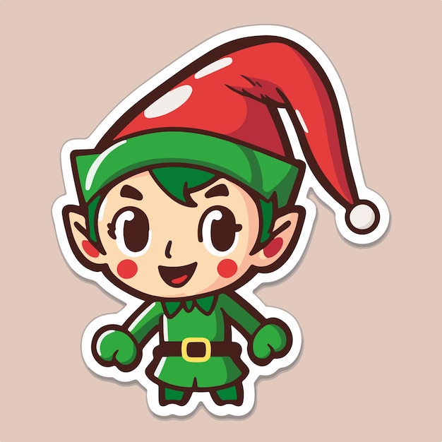 Boże Narodzenie elf kreskówka naklejki xmas santa elf naklejki z ornamentem Święta noworoczne