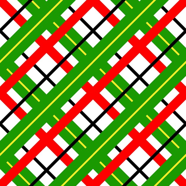 Boże Narodzenie pled wzór wektor tkanina wydruku szablonu szkocki styl bawełniany materiał w kratkę ozdoba geometryczne paski dywan tło kratkę zielony czerwony i czarny tło