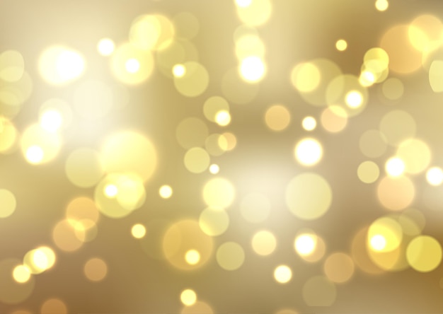 Boże Narodzenie tło ze złotymi światłami bokeh