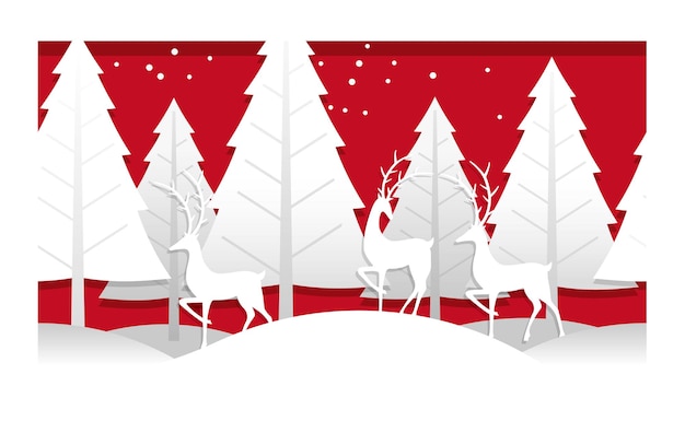 Boże Narodzenie Wektor Czerwony 3d Relief Ilustracja Na Białym Tle Na Białym Tle.