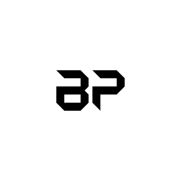 BP Monogram Logo Design list tekst nazwa symbol monochromatyczne logotyp alfabet znak proste logo