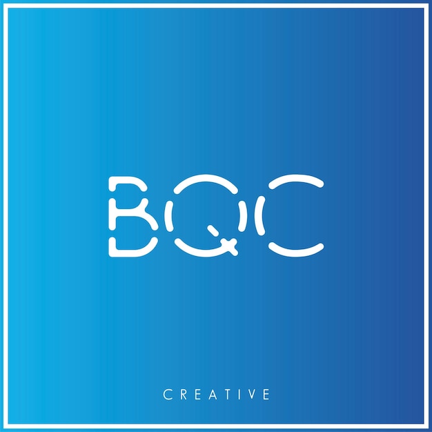 Plik wektorowy bqc creative vector latter logo design minimal latter logo premium wektor ilustracja monogram