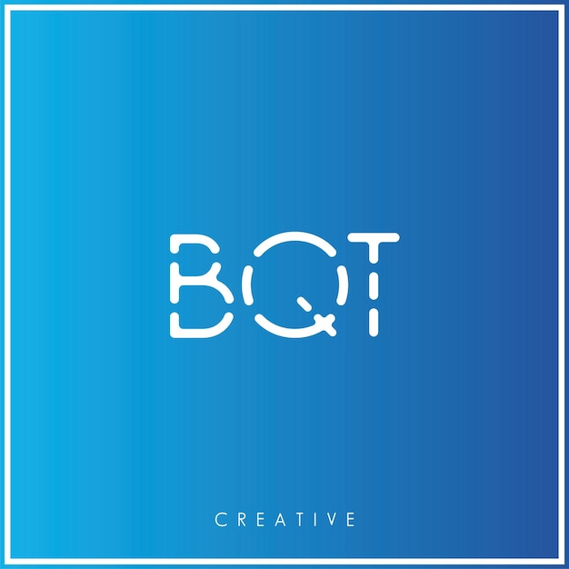 Plik wektorowy bqt creative vector latter logo design minimal latter logo premium wektor ilustracja monogram