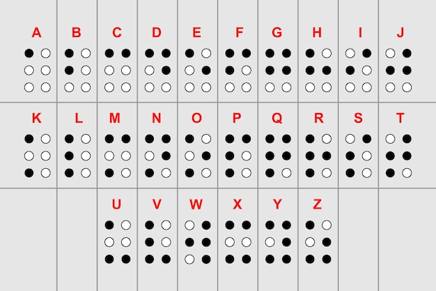 Plik wektorowy braille to dotykowy system pisma