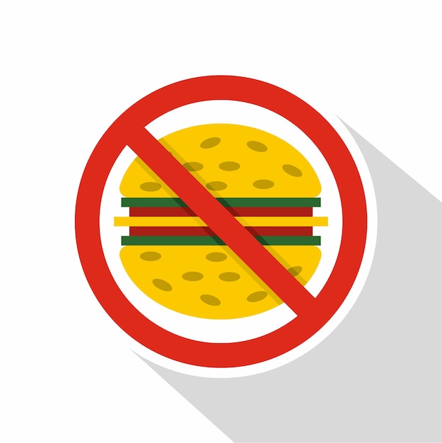 Brak Ikony Fast Food Płaska Ilustracja Ikony Wektora Fast Food Dla Sieci Izolowana Na Białym Tle