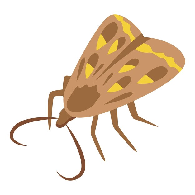 Plik wektorowy brak szkodników ikona motyla wektor izometryczny kontrola chemiczna owad rozpylający