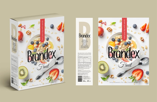 Brandex FruitFlavored Rice Cereal Vibrant Packaging EPS