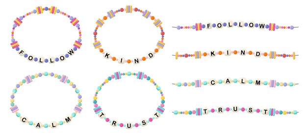 Bransoletki Z Słów Podążają Za życzliwością, Spokojem I Zaufaniem.