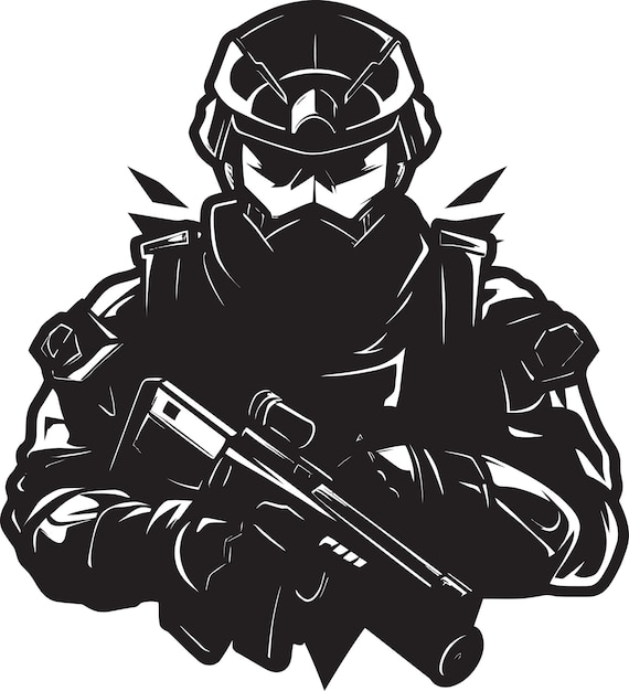 Brave Guardian Soldier Man Icon Emblem Defenders Fortitude Vector Logo Icon