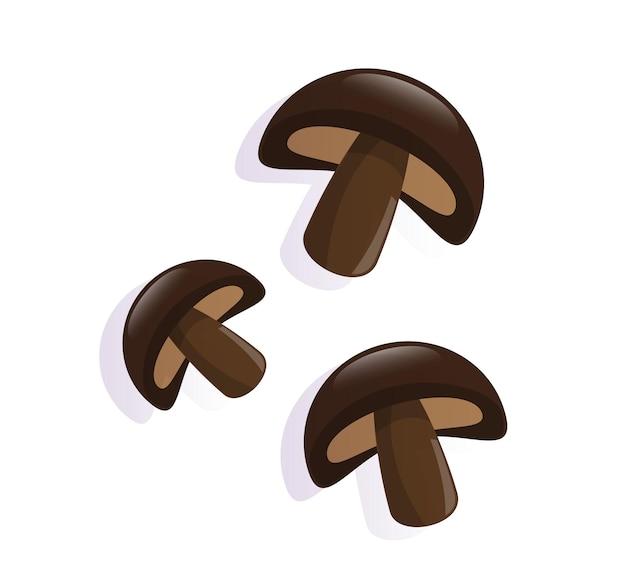 Plik wektorowy brązowy grzyb grzybowy na białym tle ilustracji wektorowych