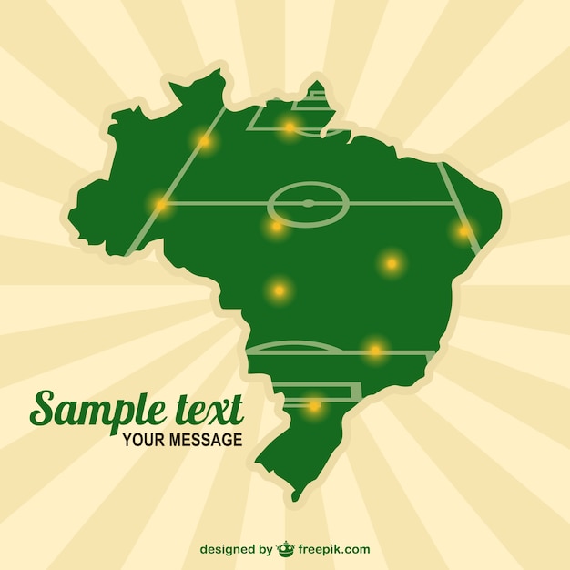Plik wektorowy brazylia mapa szablon boisko