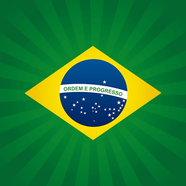 Brazylia Projektuje Nad Zielonym Lampasa Tłem