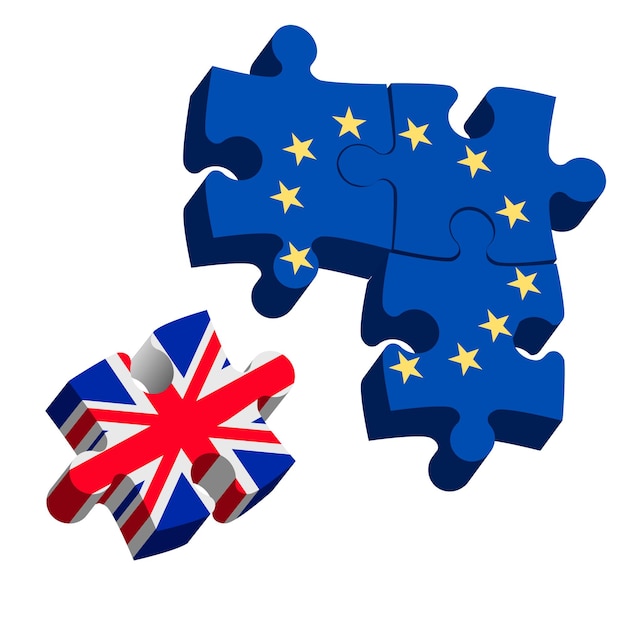 Brexit puzzle. Wektor