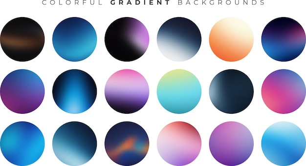 Bright Gradient Background Set Interfaces Wektorowy Projekt Interfejsów Użytkownika