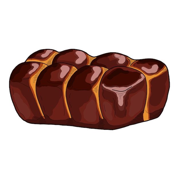 Plik wektorowy brioche ciasto francuskie cukiernia ciasto kolorowe ilustracji wektorowych