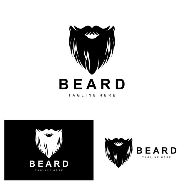 Broda Logo Vector Barbershop Design Dla Męskiego Wyglądu Fryzjer Moda Włosów