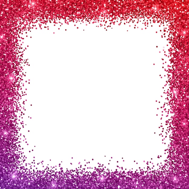 Plik wektorowy brokatowa ramka graniczna z efektem czerwonego fioletu na białym tle vector