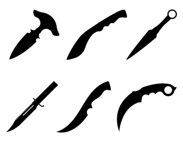 Plik wektorowy broń bojowa nóż do zabijania ilustracji wektorowych