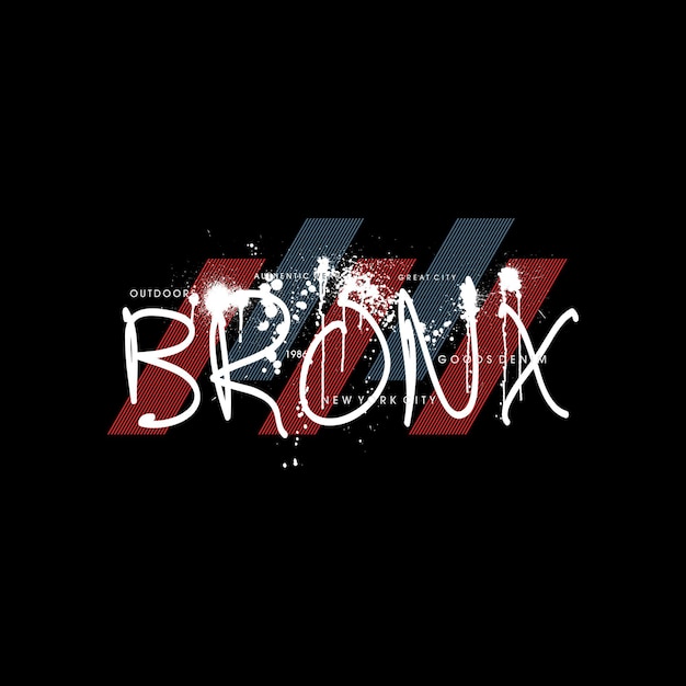 Bronx Typografia Do Koszulki Z Nadrukiem