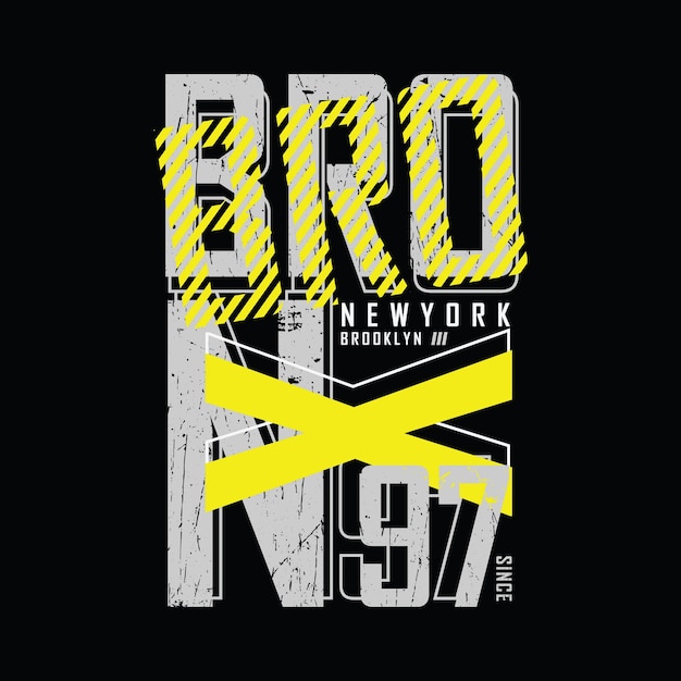 Bronx Typografia Wektor T Shirt Ilustracja Projekt