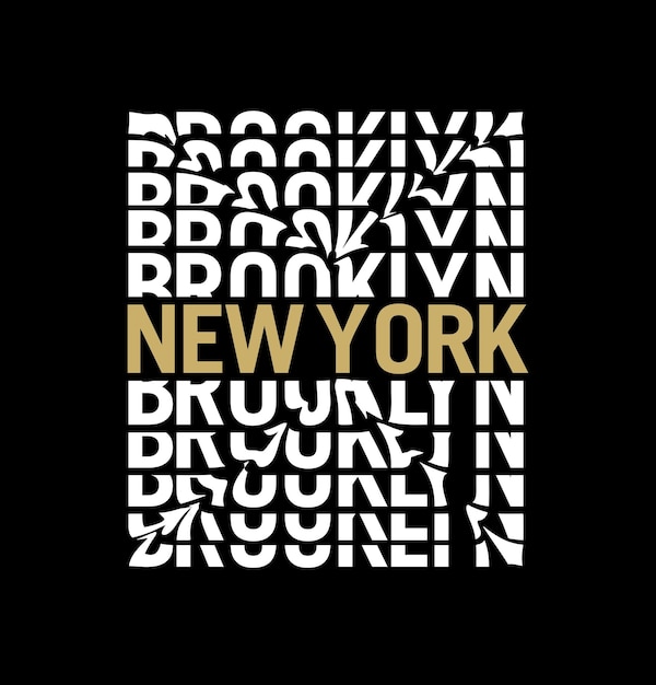 Brooklyn Projekt Typografia Wektor Projekt Tekst Ilustracja Znak T Shirt Grafika Druk Itp