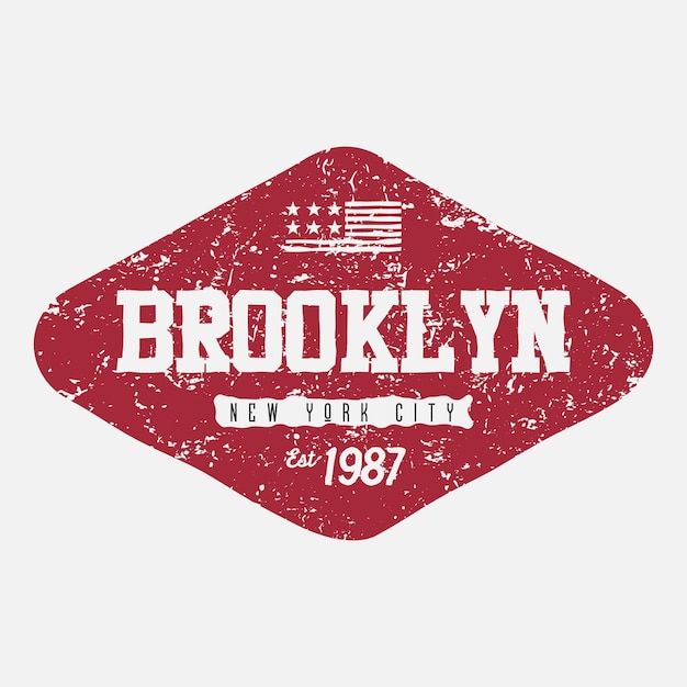 Brooklyn Stylowy T-shirt I Odzież Abstrakcyjny Projekt Wektorowy Druk Typografia Plakat