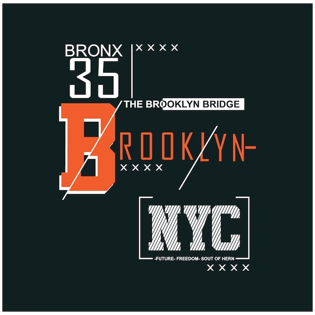 Brooklyn Typografia Projektowanie Sztuki