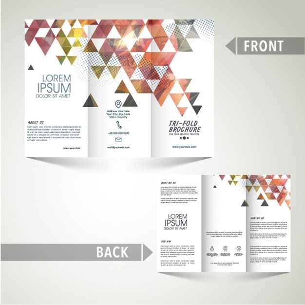 Plik wektorowy broszura biznes z trójkątów