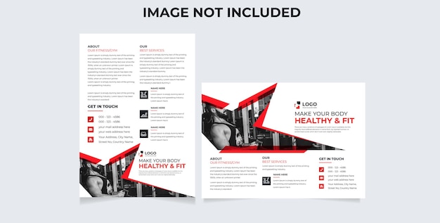 Plik wektorowy broszura dla firmy zajmującej się zdrowiem i fitnessem