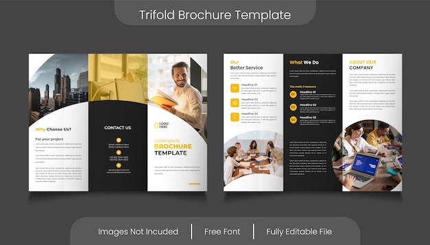 Broszura Trójdzielna Szablon Nowoczesny Projekt Biznesowy