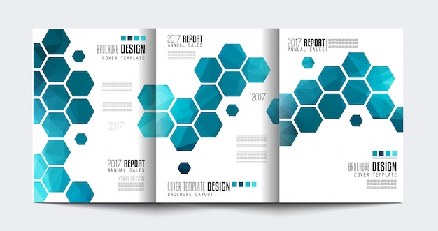 Plik wektorowy broszura trójdzielny szablon