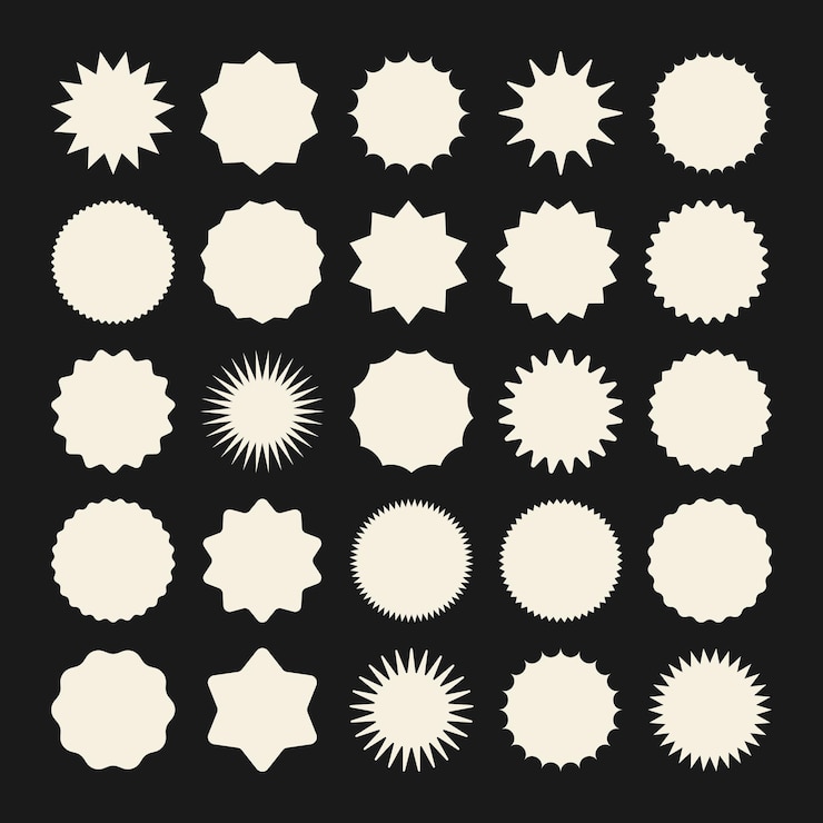 Wektor brutalistyczne geometryczne kształty symbolizują proste prymitywne elementy i formy bauhaus retro design modny