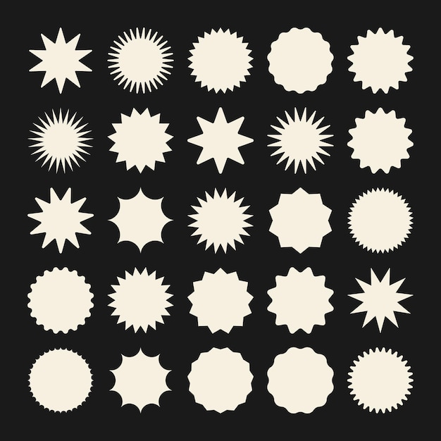 Brutalistyczne kształty geometryczne symbole proste prymitywne elementy i formy bauhaus retro design modny