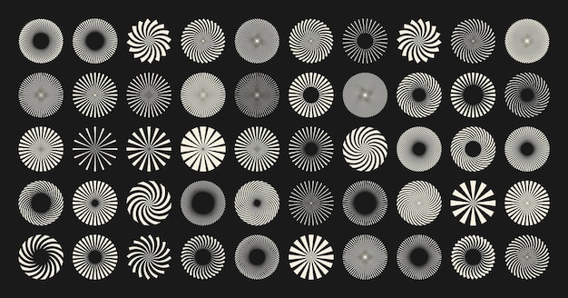 Brutalistyczne kształty geometryczne symbole proste prymitywne elementy i formy bauhaus retro design modny