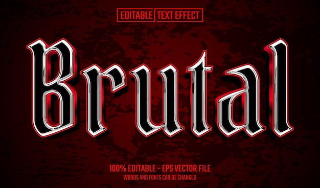 Brutalny edytowalny efekt tekstu