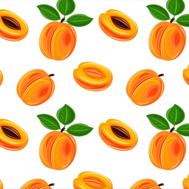 Brzoskwinie Pattern.Seamless wektor wzór z brzoskwiniami.