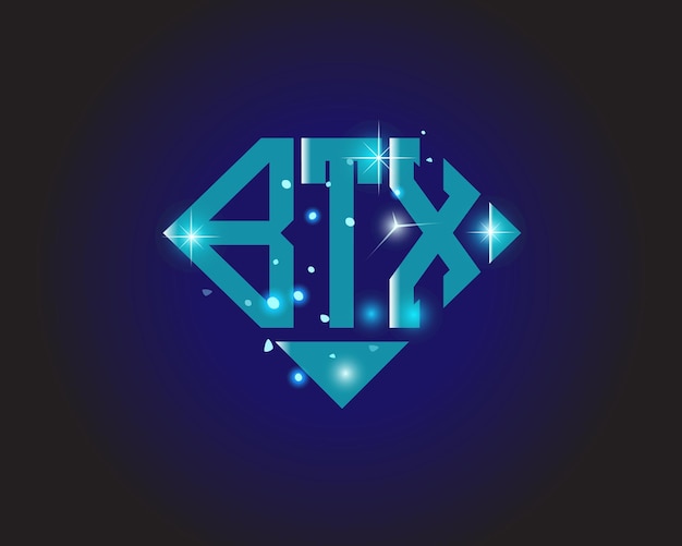Plik wektorowy btx początkowe nowoczesne logo projekt wektor ikona szablonu