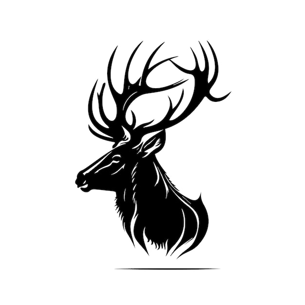 Buck Deer Logo Awesome Simple Vector of Buck Deer Idealne do naklejek z logo myśliwskim